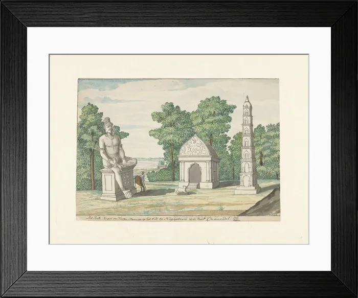 Framed Print : Shrine at Negapatnam on the coast of Coromandel, 1785. Creator: Jan Brandes Framed Print : Shrine at Negapatnam on the coast of Coromandel, 1785. Creator: Jan Brandes