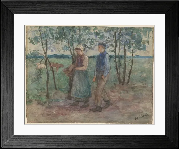 Framed Print : On free feet, 1834-1911. Creator: Jozef Israels Framed Print : On free feet, 1834-1911. Creator: Jozef Israels