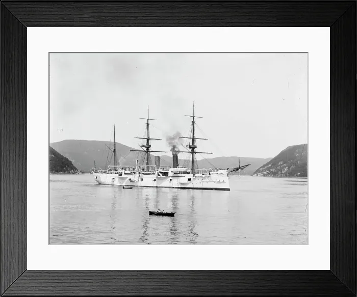 Framed Print : U.S.S. Chicago, between 1890 and 1901. Creator: William H. Jackson Framed Print : U.S.S. Chicago, between 1890 and 1901. Creator: William H. Jackson