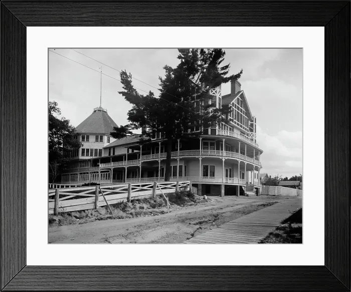 Framed Print : Avery Beach Hotel, South Haven, Mich. between 1890 and 1901. Creator: William H. Jackson Framed Print : Avery Beach Hotel, South Haven, Mich. between 1890 and 1901. Creator: William H. Jackson