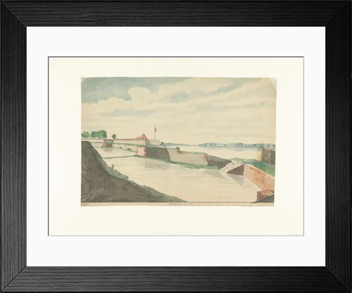 Framed Print : Cranganore Fort at Cochin, 1785. Creator: Jan Brandes Framed Print : Cranganore Fort at Cochin, 1785. Creator: Jan Brandes