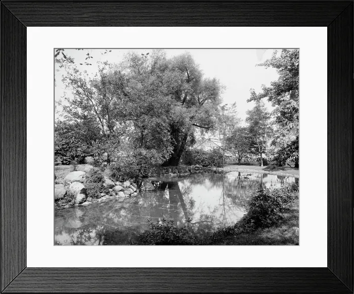 Framed Print : View in grounds of J.H. Wade [Park], Euclid Ave. Cleveland, ca 1900. Creator: William H. Jackson
