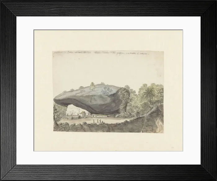 Framed Print : Islamic rock sanctuary of Kuragala in Ceylon, 1785. Creator: Jan Brandes Framed Print : Islamic rock sanctuary of Kuragala in Ceylon, 1785. Creator: Jan Brandes
