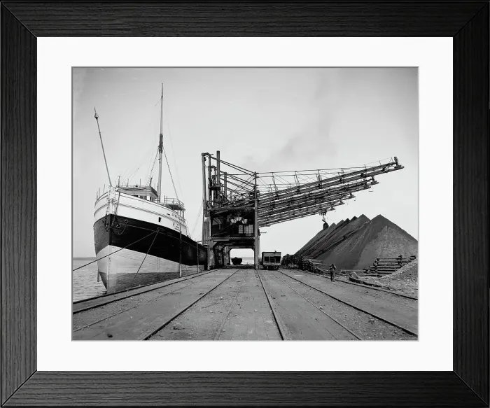 Framed Print : Hanna's ore plant, Erie, Pa. ca 1900. Creator: William H. Jackson Framed Print : Hanna's ore plant, Erie, Pa. ca 1900. Creator: William H. Jackson