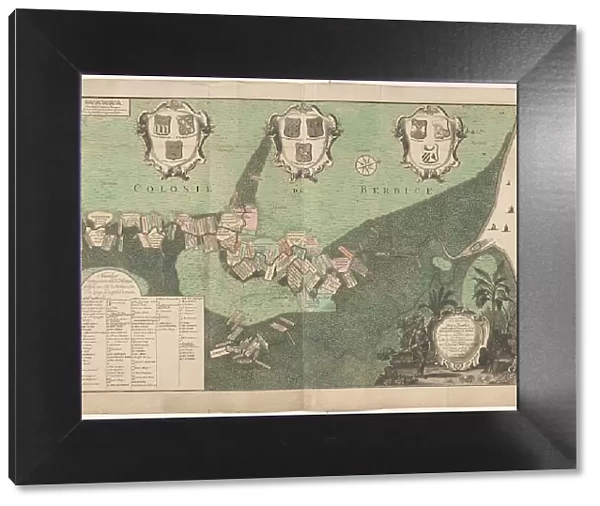Accurate Map of the state and the course of Rio de Berbice... 1742. Creators: Jan Daniel Knapp, Hendrik de Leth