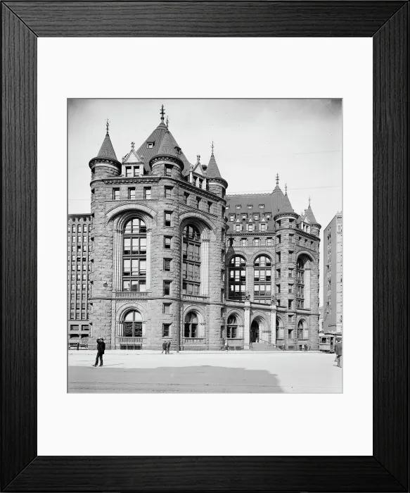 Framed Print : Erie County Savings Bank, Buffalo, N.Y. ca 1900. Creator: William H. Jackson Framed Print : Erie County Savings Bank, Buffalo, N.Y. ca 1900. Creator: William H. Jackson