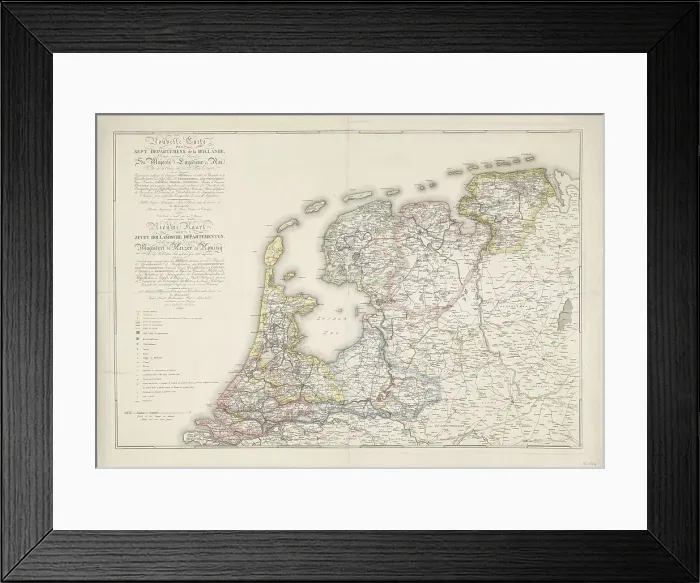 Framed Print : Nouvelle Carte des Sept Departemens de la Hollande / New map of the seven Dutch...(1811-1812). Creator: Jan Gerritsz. Visser Framed Print : Nouvelle Carte des Sept Departemens de la Hollande / New map of the seven Dutch...(1811-1812). Creator: Jan Gerritsz. Visser