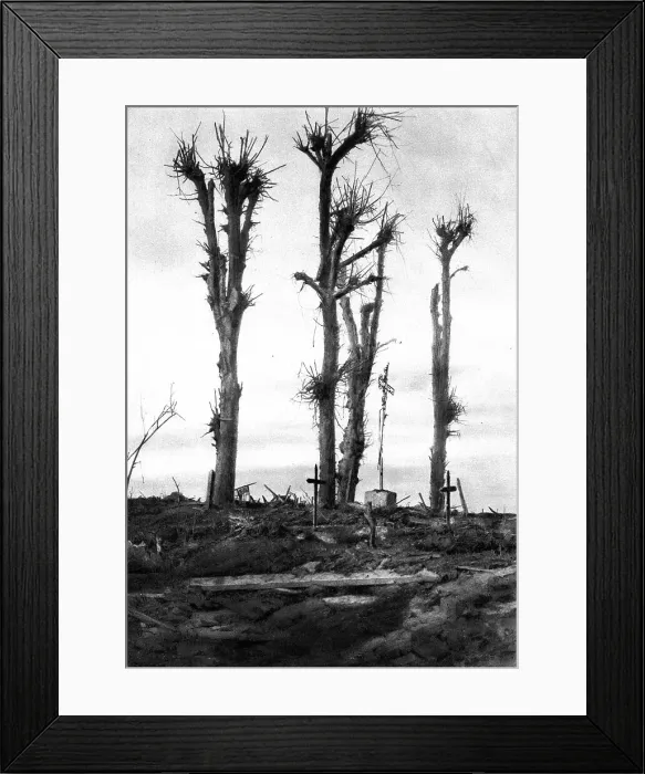 Framed Print : La Picardie Mutilee; Le calvaire de Pressoir, 1917. Creator: Unknown Framed Print : La Picardie Mutilee; Le calvaire de Pressoir, 1917. Creator: Unknown