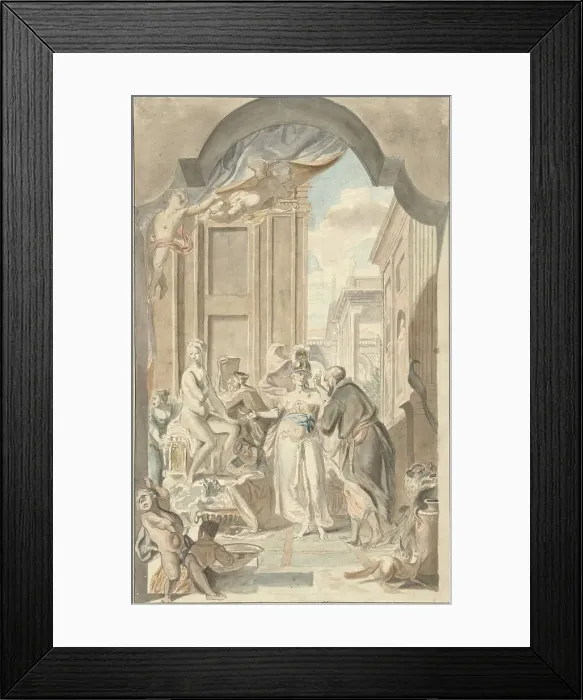 Framed Print : Pallas Athens in the Prometheus studio, 1752-1819. Creator: Juriaan Andriessen Framed Print : Pallas Athens in the Prometheus studio, 1752-1819. Creator: Juriaan Andriessen