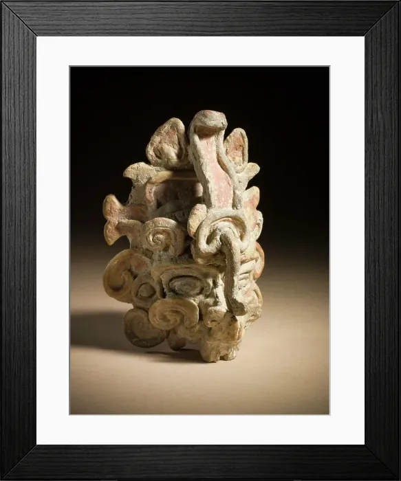 Framed Print : Deity Head, Mexico, Chiapas, Maya, 200-500. Creator: Unknown Framed Print : Deity Head, Mexico, Chiapas, Maya, 200-500. Creator: Unknown
