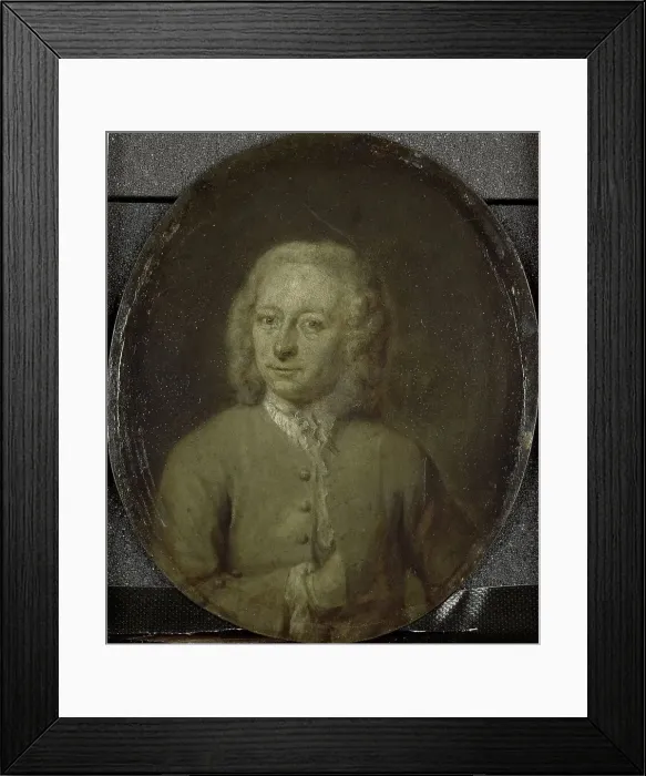 Framed Print : Portrait of Frans van Steenwijk, Poet and Playwright in Amsterdam, 1732-1771. Creator: Jan Maurits Quinkhard