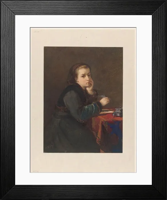 Framed Print : The answer, c.1879. Creator: Kate Bisschop-Swift Framed Print : The answer, c.1879. Creator: Kate Bisschop-Swift