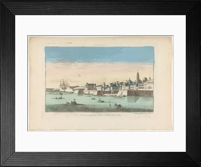 Framed Print : View of the city of Cádiz, 1745-1775. Creator: Anon Framed Print : View of the city of Cádiz, 1745-1775. Creator: Anon