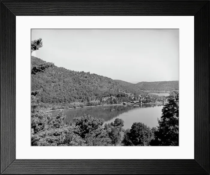 Framed Print : Hearts Bay from upper cottage, Rogers Rock, Lake George, N.Y. between 1900 and 1910. Creator: William H. Jackson Framed Print : Hearts Bay from upper cottage, Rogers Rock, Lake George, N.Y. between 1900 and 1910. Creator: William H. Jackson