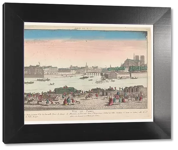 View of the city of Paris seen from the Quai de Miramion, 1745-1775. Creator: Anon