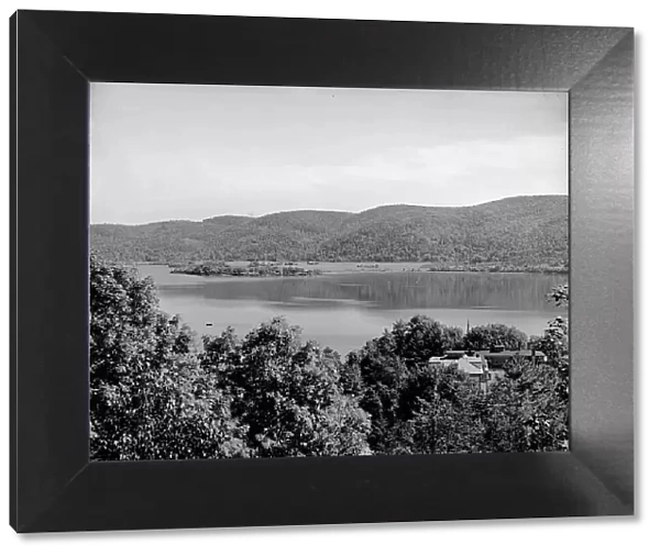 The Lake from upper cottage, Rogers Rock, Lake George, N.Y. between 1900 and 1910. Creator: William H. Jackson
