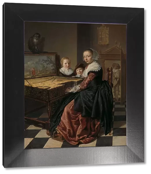 Woman Playing the Virginal, c.1637. Creator: Jan Miense Molenaer
