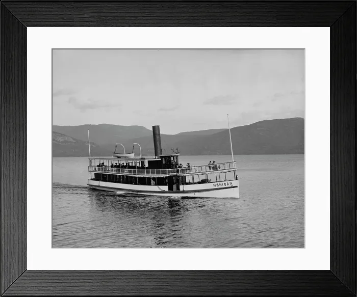 Framed Print : Steamer Mohican, Lake George, N.Y. between 1900 and 1910. Creator: William H. Jackson Framed Print : Steamer Mohican, Lake George, N.Y. between 1900 and 1910. Creator: William H. Jackson