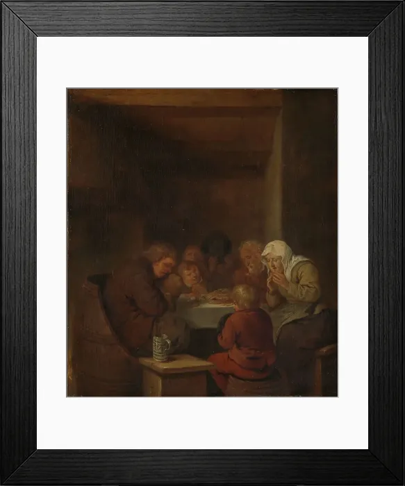 Framed Print : Saying Grace, c.1653-1668. Creator: Jan Miense Molenaer Framed Print : Saying Grace, c.1653-1668. Creator: Jan Miense Molenaer