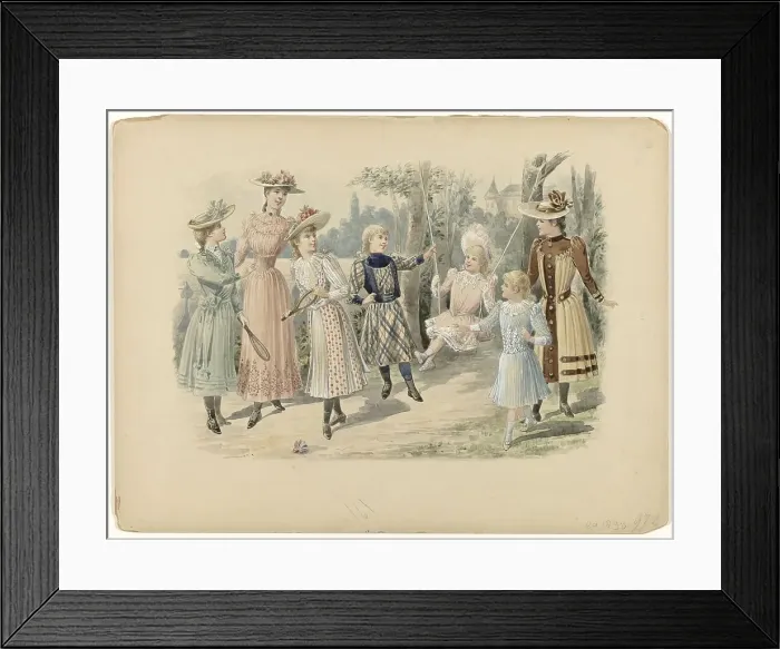 Framed Print : Children's clothing 1890. Creator: Lefranco Framed Print : Children's clothing 1890. Creator: Lefranco
