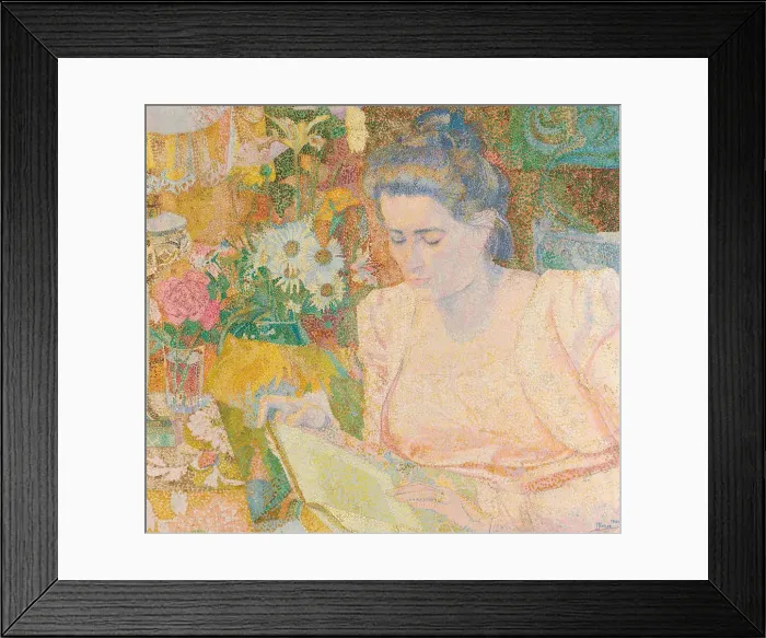 Framed Print : Portrait of Mrs Marie Jeannette de Lange, 1900. Creator: Jan Toorop Framed Print : Portrait of Mrs Marie Jeannette de Lange, 1900. Creator: Jan Toorop