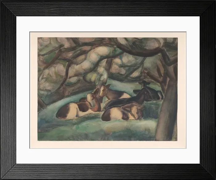 Framed Print : Cows in the Beemster Polder, 1921. Creator: Leo Gestel Framed Print : Cows in the Beemster Polder, 1921. Creator: Leo Gestel