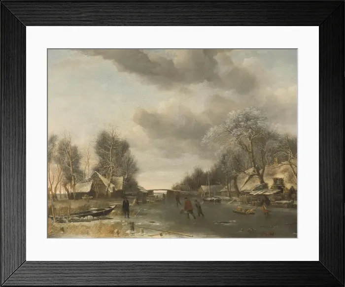 Framed Print : Winter Scene, c.1652-c.1653. Creator: Jan van de Cappelle Framed Print : Winter Scene, c.1652-c.1653. Creator: Jan van de Cappelle