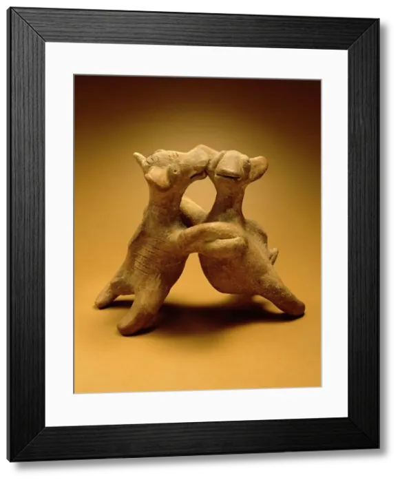 Framed Print : Dogs Playing, 200 B.C.-A.D. 500. Creator: Unknown Framed Print : Dogs Playing, 200 B.C.-A.D. 500. Creator: Unknown
