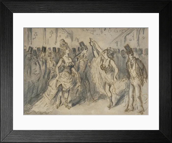 Framed Print : Le Chahut, 19th century. Creator: Constantin Guys Framed Print : Le Chahut, 19th century. Creator: Constantin Guys