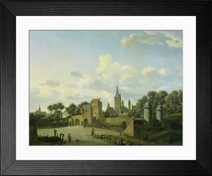 Framed Print : The Church of St Severin in Cologne in an Imaginary Setting, 1660-1672. Creator: Jan van der Heyden Framed Print : The Church of St Severin in Cologne in an Imaginary Setting, 1660-1672. Creator: Jan van der Heyden