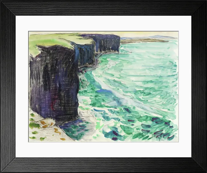 Framed Print : The Cliffs, c1890-95. Creator: Maxime Emile Louis Maufra Framed Print : The Cliffs, c1890-95. Creator: Maxime Emile Louis Maufra