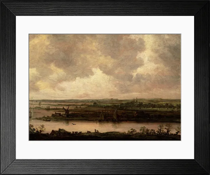 Framed Print : Panoramic View of the River Spaarne and the Haarlemmermeer, in or after 1644. Creator: Jan van Goyen Framed Print : Panoramic View of the River Spaarne and the Haarlemmermeer, in or after 1644. Creator: Jan van Goyen