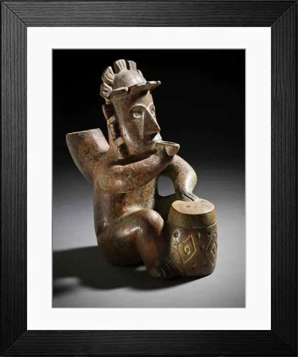 Framed Print : Seated Drummer, 200 B.C.-A.D. 500. Creator: Unknown Framed Print : Seated Drummer, 200 B.C.-A.D. 500. Creator: Unknown