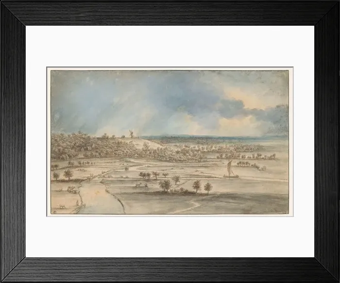 Framed Print : Vast landscape, 1605-1673. Creator: Lucas van Uden Framed Print : Vast landscape, 1605-1673. Creator: Lucas van Uden