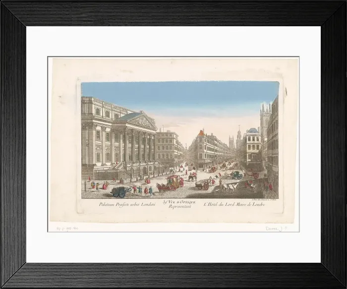 Framed Print : View of the Mansion House in London, 1745-1775. Creator: Anon Framed Print : View of the Mansion House in London, 1745-1775. Creator: Anon