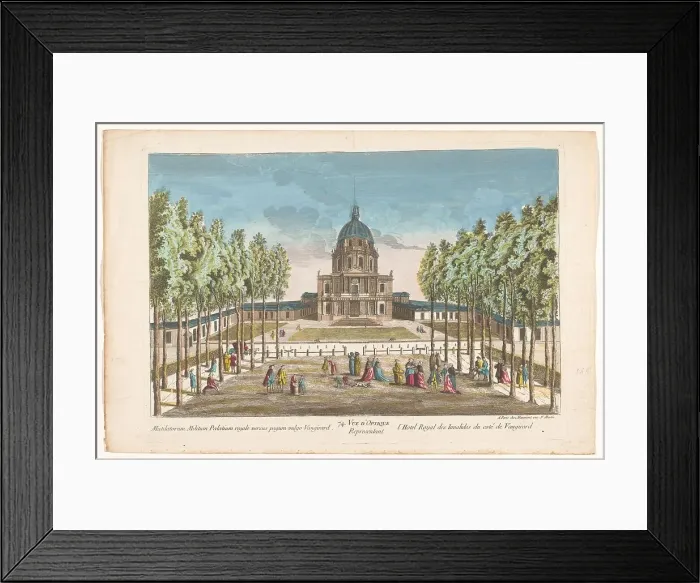 Framed Print : View of the Hôtel des Invalides in Paris seen from the Vaugirard district, 1745-1775. Creator: Anon Framed Print : View of the Hôtel des Invalides in Paris seen from the Vaugirard district, 1745-1775. Creator: Anon