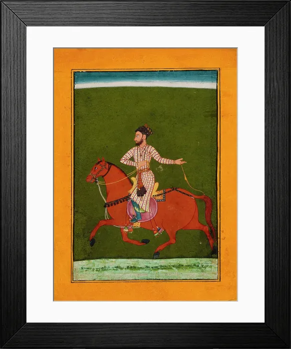 Framed Print : Desakh Raga, Folio from a Ragamala (Garland of Melodies), between c1685 and c1690. Creator: Unknown Framed Print : Desakh Raga, Folio from a Ragamala (Garland of Melodies), between c1685 and c1690. Creator: Unknown