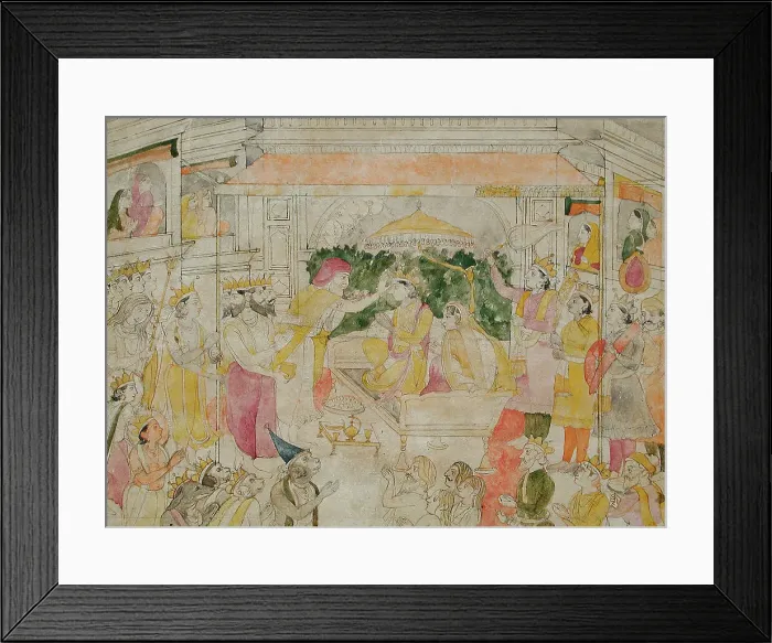 Framed Print : Coronation of Rama, c1825. Creator: Unknown Framed Print : Coronation of Rama, c1825. Creator: Unknown
