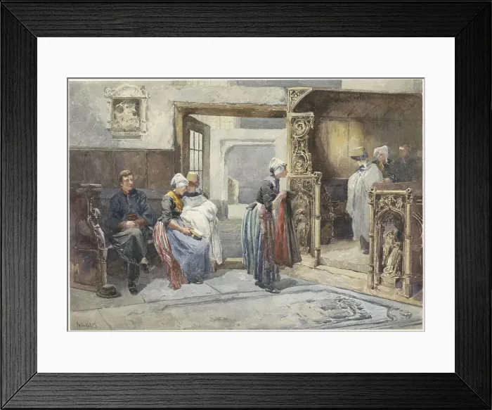 Framed Print : After baptism, 1841-1892. Creator: Johann Mari Henri ten Kate Framed Print : After baptism, 1841-1892. Creator: Johann Mari Henri ten Kate