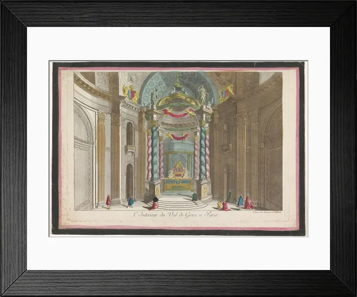 Framed Print : View of interior of Church Val-de-Grâce in Paris, 1745-1775. Creator: Anon Framed Print : View of interior of Church Val-de-Grâce in Paris, 1745-1775. Creator: Anon
