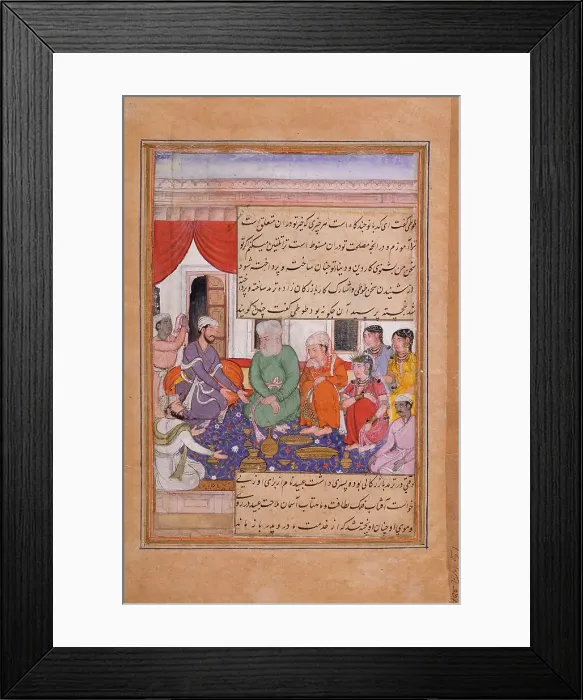 Framed Print : Marriage of Ubayd (recto)... c1580. Creator: Unknown
