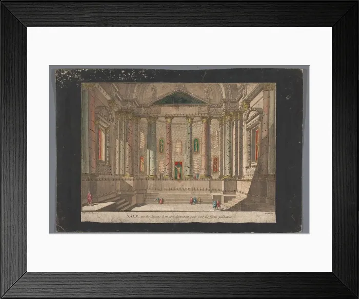 Framed Print : View of interior of a Roman structure, 1745-1775. Creator: Anon Framed Print : View of interior of a Roman structure, 1745-1775. Creator: Anon