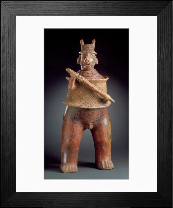 Framed Print : Standing Couple; Male Figure, 200 B.C.-A.D. 500. Creator: Unknown Framed Print : Standing Couple; Male Figure, 200 B.C.-A.D. 500. Creator: Unknown