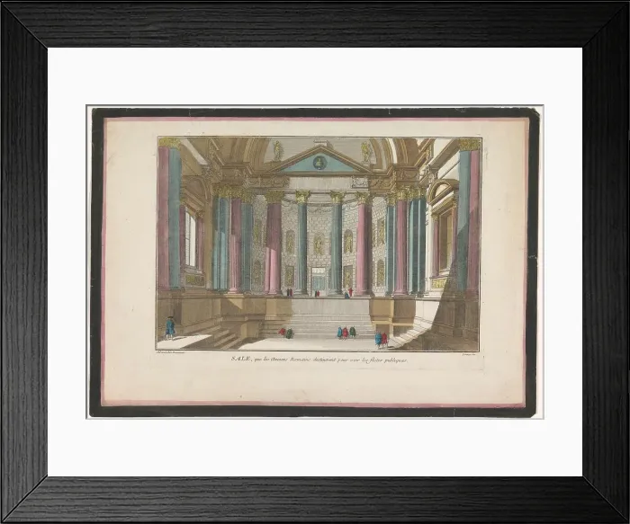 Framed Print : View of interior of a Roman structure, 1745-1775. Creator: Anon Framed Print : View of interior of a Roman structure, 1745-1775. Creator: Anon