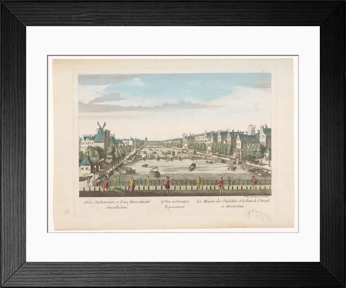 Framed Print : View of the Amstelsluizen and Diaconie Weeshuis in Amsterdam, 1745-1775. Creator: Anon Framed Print : View of the Amstelsluizen and Diaconie Weeshuis in Amsterdam, 1745-1775. Creator: Anon