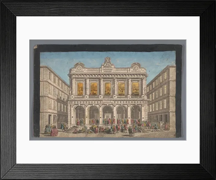 Framed Print : View of the Stock Exchange in Lyon, 1745-1775. Creator: Anon Framed Print : View of the Stock Exchange in Lyon, 1745-1775. Creator: Anon