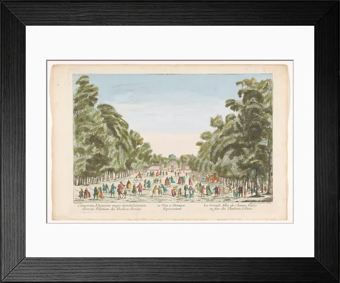 Framed Print : View of the Champs-Elysées in Paris seen towards the Jardin des Tuileries, 1745-1775. Creator: Anon Framed Print : View of the Champs-Elysées in Paris seen towards the Jardin des Tuileries, 1745-1775. Creator: Anon