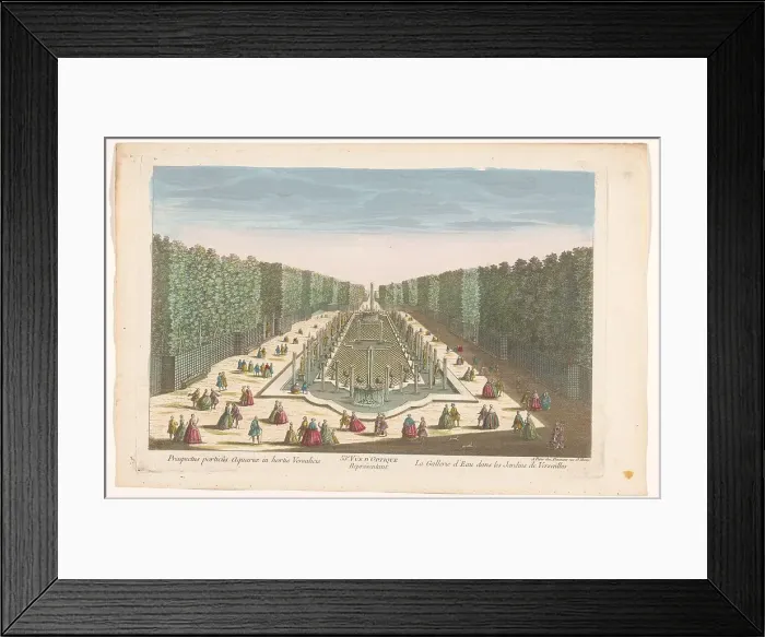 Framed Print : View of the Galerie d'Eau in the garden of Versailles, 1745-1775. Creator: Anon Framed Print : View of the Galerie d'Eau in the garden of Versailles, 1745-1775. Creator: Anon