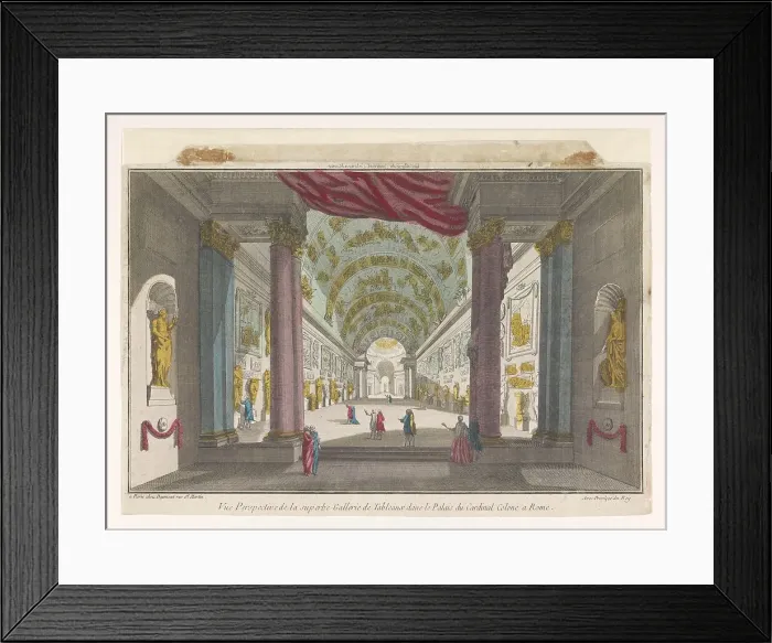 Framed Print : View of Palazzo Colonna gallery in Rome, 1745-1775. Creator: Anon Framed Print : View of Palazzo Colonna gallery in Rome, 1745-1775. Creator: Anon