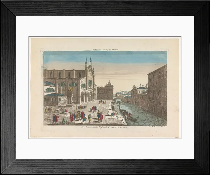 Framed Print : View of the church Santi Giovanni e Paolo in Venice, 1745-1775. Creator: Anon Framed Print : View of the church Santi Giovanni e Paolo in Venice, 1745-1775. Creator: Anon